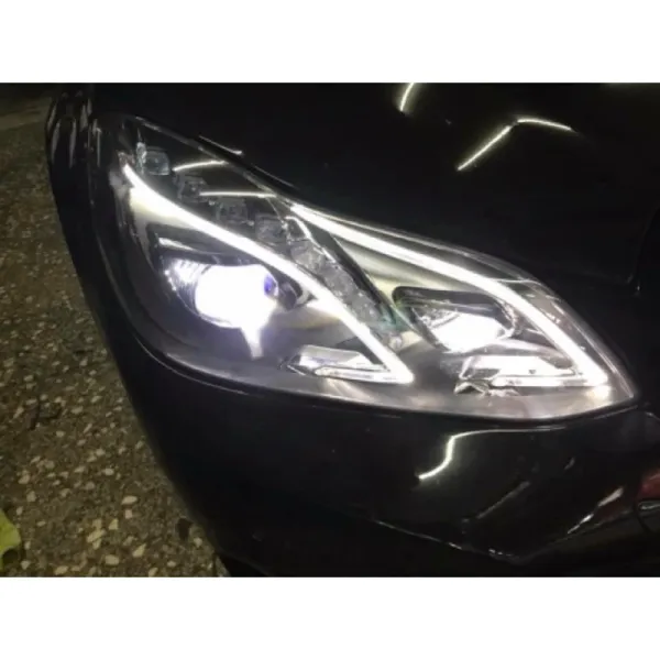 賓士 Benz W212 全新 燈眉黑框魚眼 全LED大燈 台灣製造!!