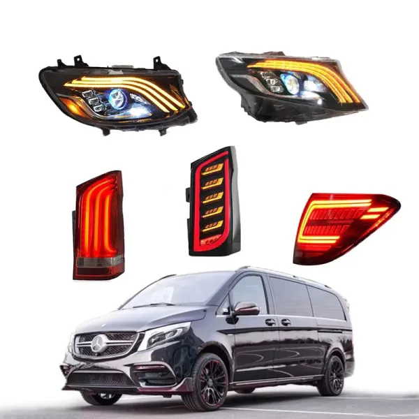 Benz Vito V250 升級新款LED 邁巴赫流水大燈 合法 變更 行照