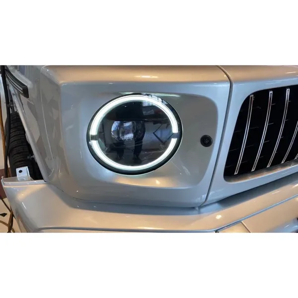 Benz 賓士 G500 改裝 升級 原廠 幾何多光束 燻黑大燈