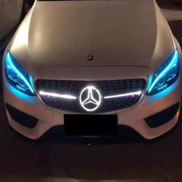Benz 賓士 W205 日行燈 一抹藍 64色 手機APP選擇顏色