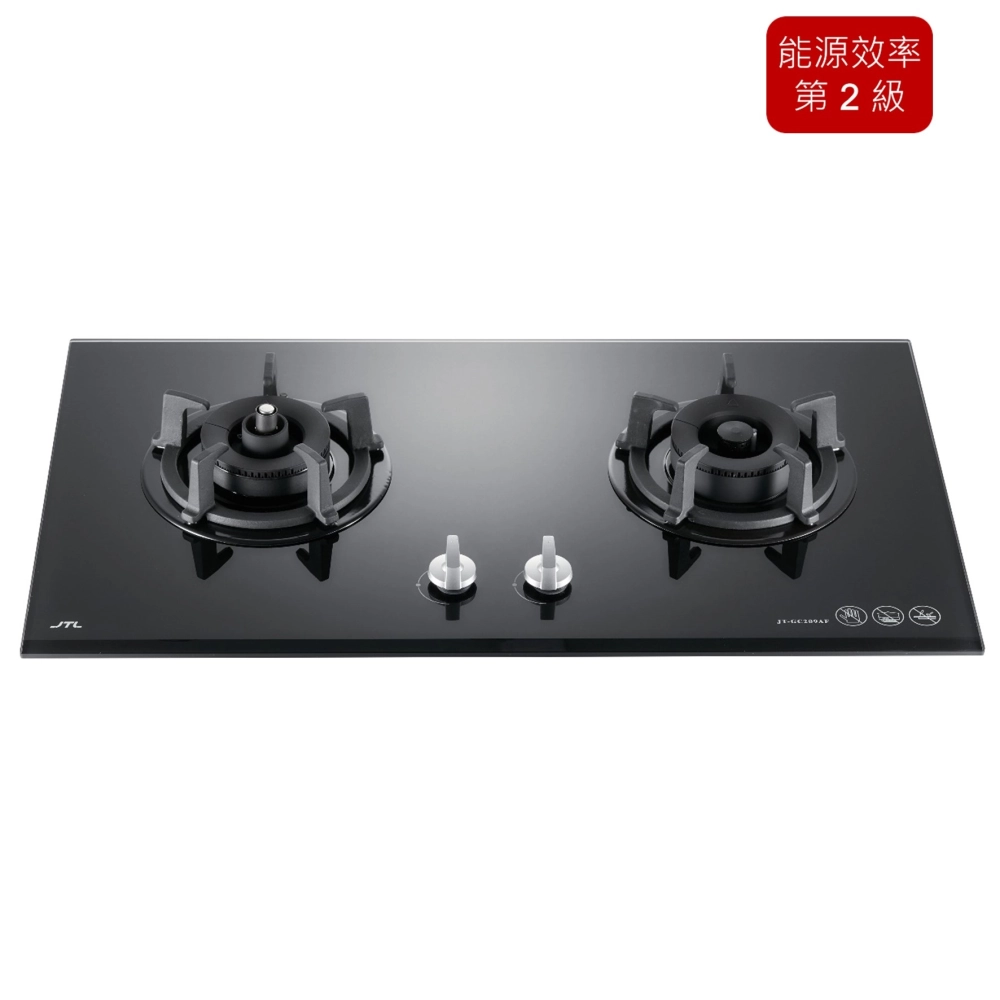 JT-GC209AF-雙口玻璃檯面爐（防空燒）