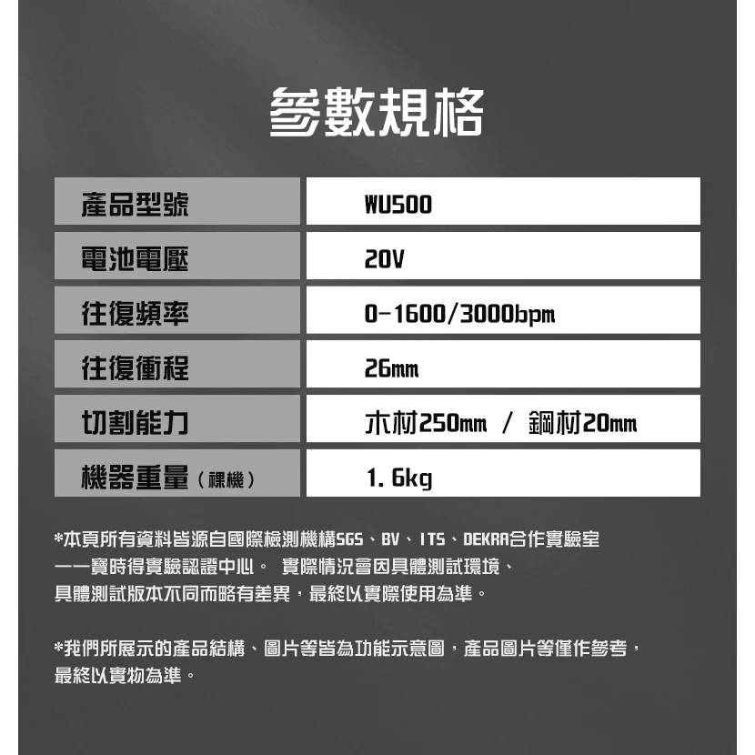 WU500 無刷鋰電軍刀鋸20V 26mm 單手 輕巧 園藝 切割 水電 居家 木頭 樹枝 水管 金屬 WORX 威克士