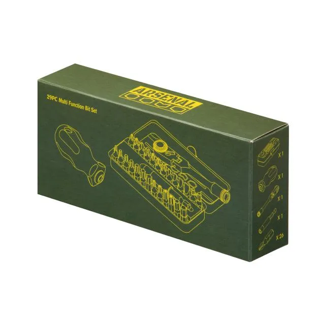 愛森諾工具 / Arsenal Tool 軍綠「二代」29PC多功能起子組(附手柄)