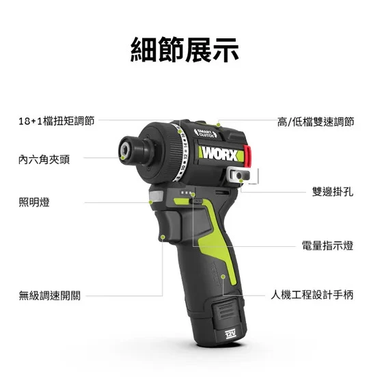 WU139無刷鋰電衝擊起子電鑽12V 起子 六角 居家 工程 水電 木工 汽修 木頭 水泥 鑽牆 金屬 WORX 威克士