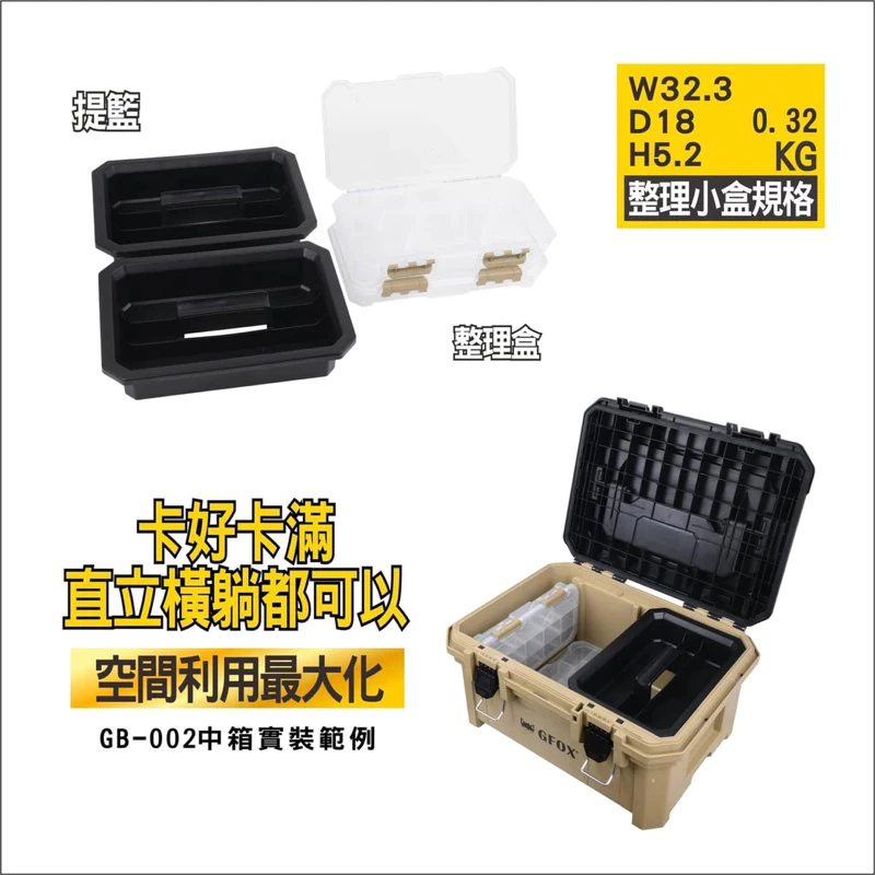 風霸 GFOX 三件組工具箱 系統工具箱 分類盒 密封盒 提籃 推車 快扣系統 GB-006 疊層箱 系統式