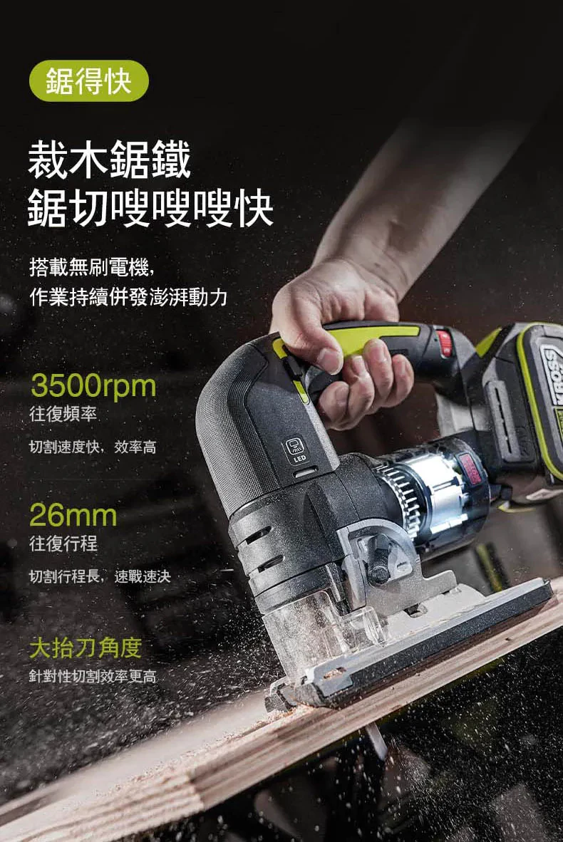 WU550 無刷鋰電曲線鋸20V 木工 角度切割 往復鋸 木工必備 金屬 木頭 鋸子 裝潢 WORX 威克士