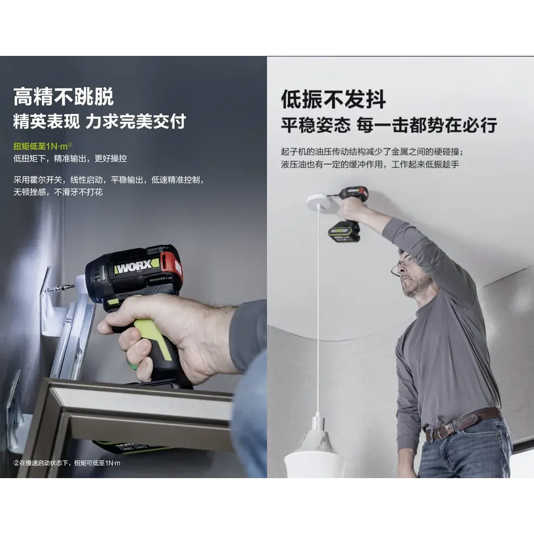 WU298D油壓起子機 60 N.m 75dB 20V 電動工具 高轉速/扭力 居家 水電 金屬 水泥 WORX 威克士