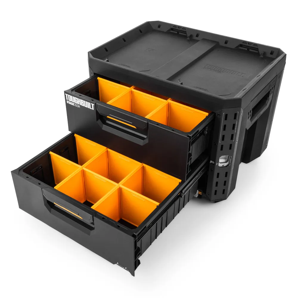 TB-B1-D-72 抽屜式⼯具箱-雙抽XL TOUGHBUILT 托比爾 快扣 配件 單層 工具箱 水電 防水 堆疊式