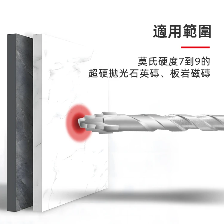 土耳門×宅水電 6HC2超硬六角鑽頭 石英磚鑽頭 磁磚鑽頭 六角柄 乾式鑽孔 階梯式  獨家設計 3.4-10mm