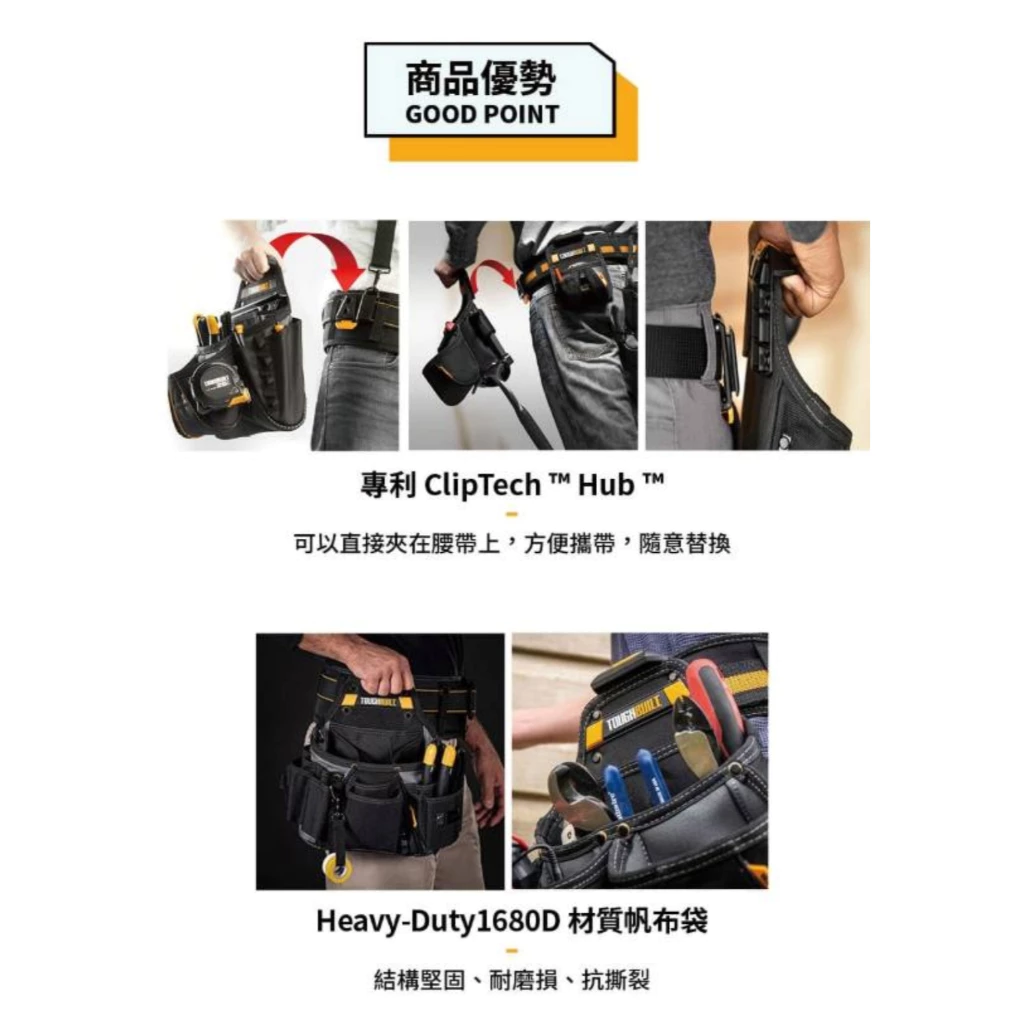 TB-CT-36-L6 六格多功能鉗袋 TOUGHBUILT 托比爾 8格收納 鉗子 收納扣環 快扣式 工具袋