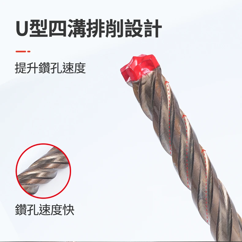 宅水電X土耳門 SDS四刃四溝合金水泥鑽頭 5-12.7mm 四溝鑽尾 鋼筋混凝土鑽頭 免出力電鑽用 槌鑽 鎚鑽 錘鑽