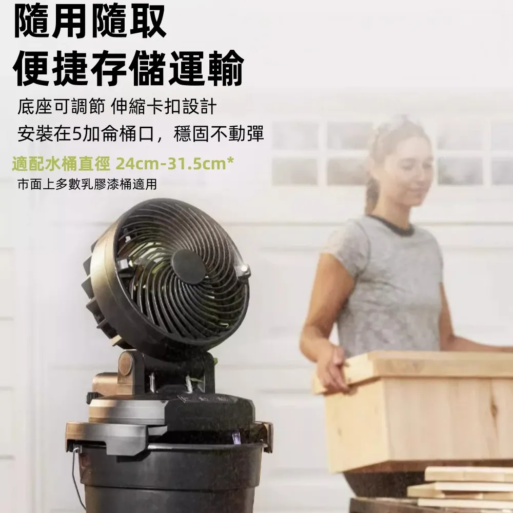 WU053 8吋 噴霧式風扇 20V 4.5m 大風力 露營 工廠 夏季必備 悶熱必備 電源供應器 WORX 威克士