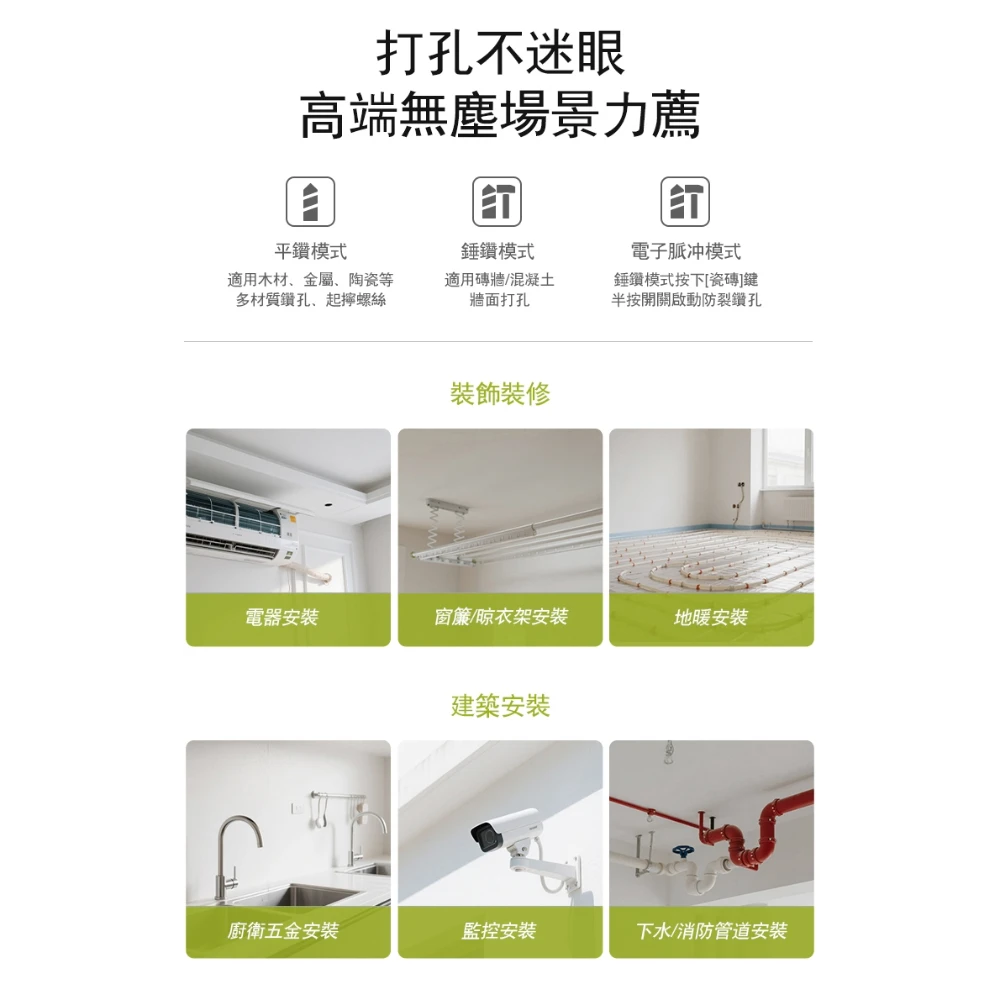 WORX 威克士 WU384 WU385 WU391 20V四溝電鎚 電鑽 鎚鑽 集塵 三用鎚鑽 HEPA過濾 磁磚脈衝