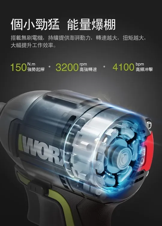 WU292DS 6段智能無刷電動衝擊起子機20V 電動工具 高轉速/扭力 居家 水電 金屬 工程 水泥 WORX 威克士