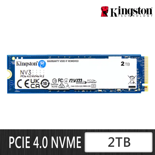 Kingston 2000G NV3 M.2 2280 NVMe SSD Up to 6000 MB/s