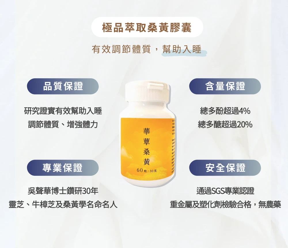 【華蕈生醫】極品萃取桑黃膠囊 (60粒/瓶) -中秋節優惠