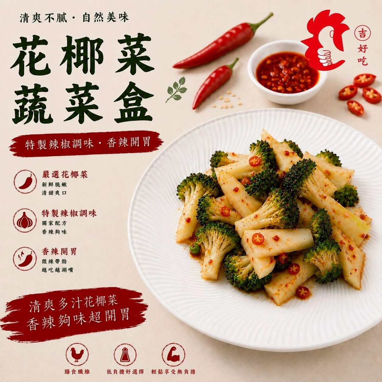 花椰菜蔬菜盒(特製辣椒) 150g