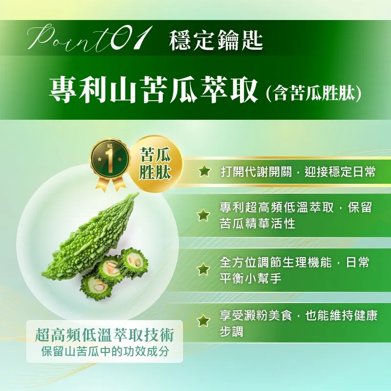 專利苦瓜胜肽複方膠囊(全素)/30粒/盒