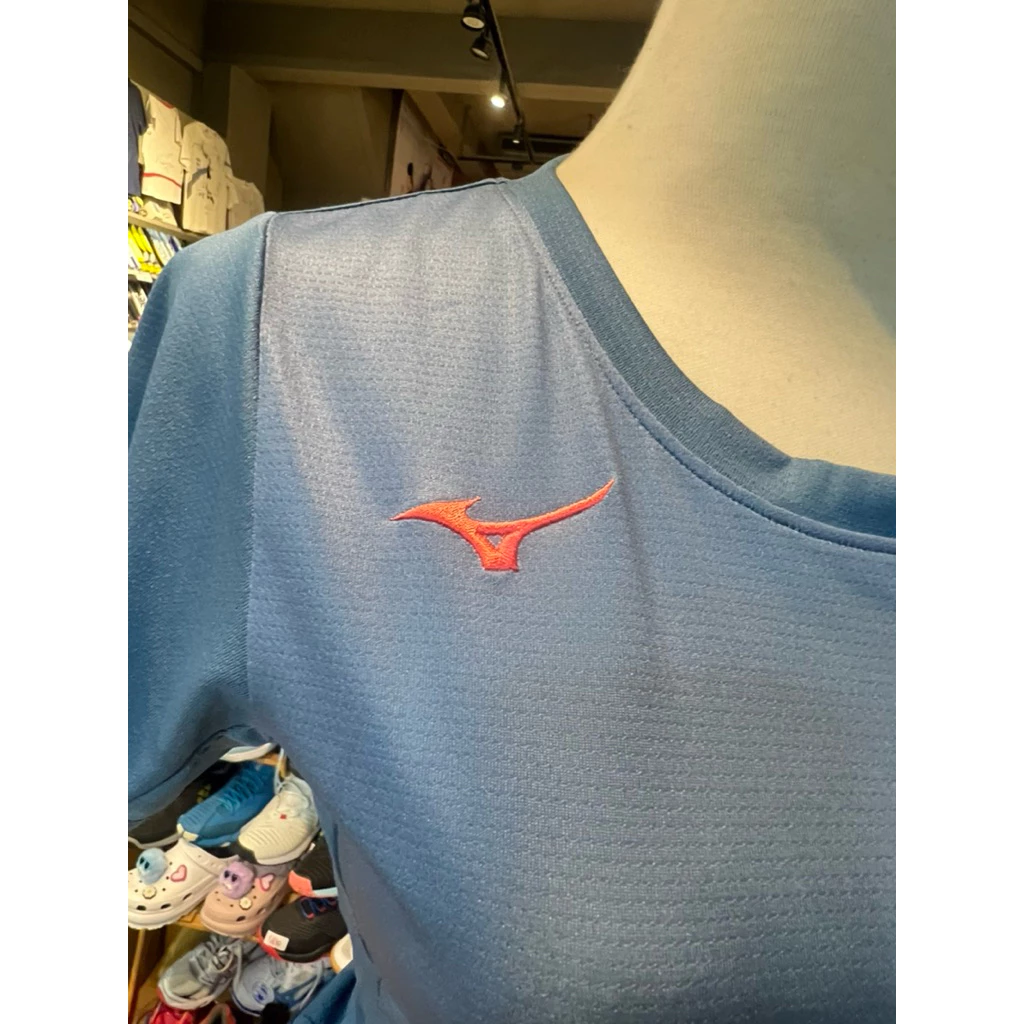 美津濃MIZUNO 女羽球短袖T恤 72TAD70115｜藍灰