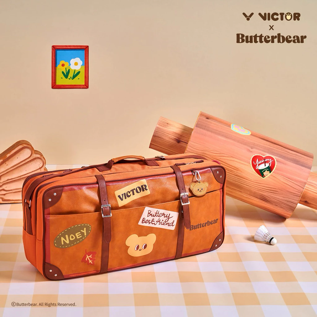 鷲屋運動精品店  VICTOR X 奶油小熊聯名系列矩形包 手提包 羽球包 BR5653BTB BR5654BTB