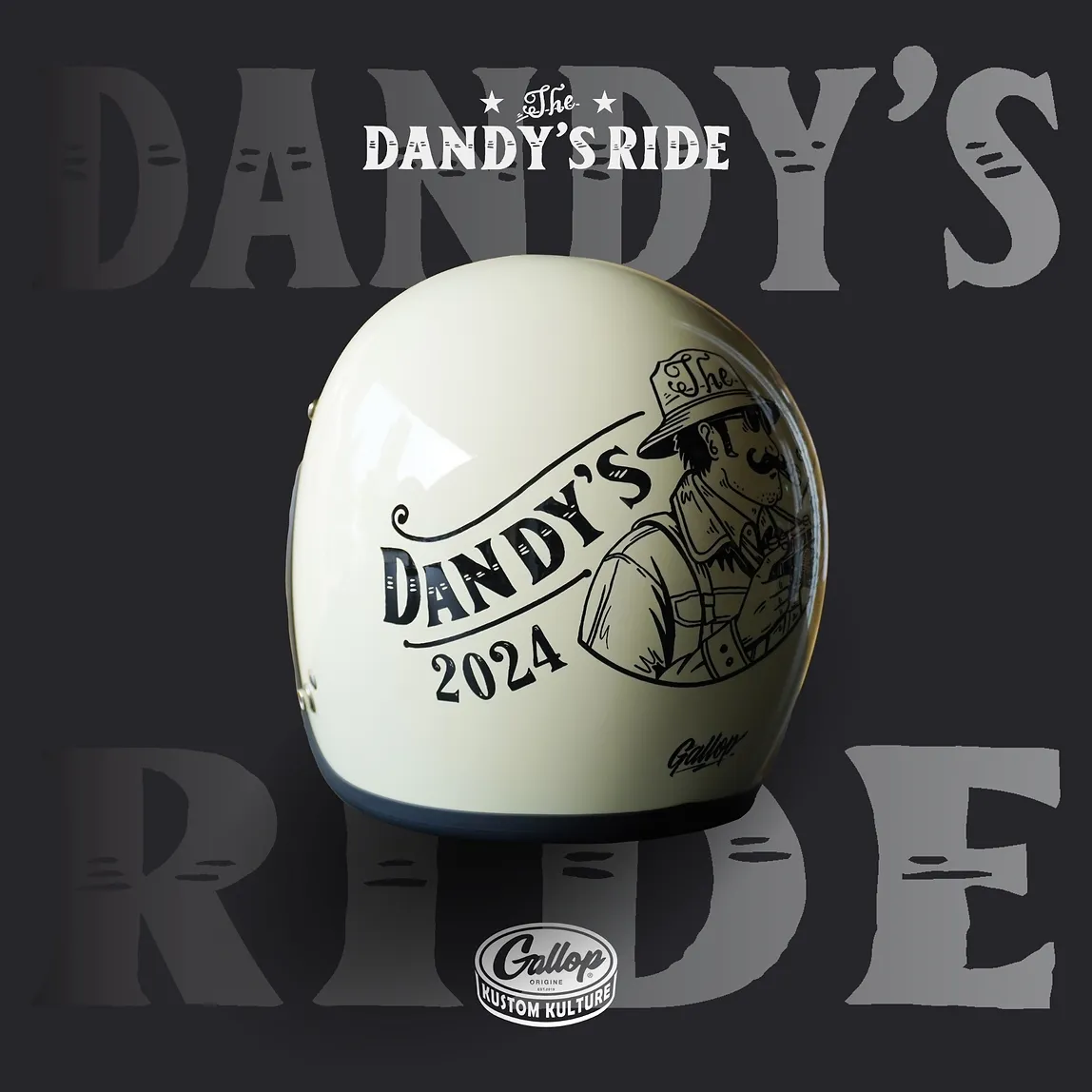 2024 12th THE DANDY’S RIDE 鬍子老爹 限定安全帽