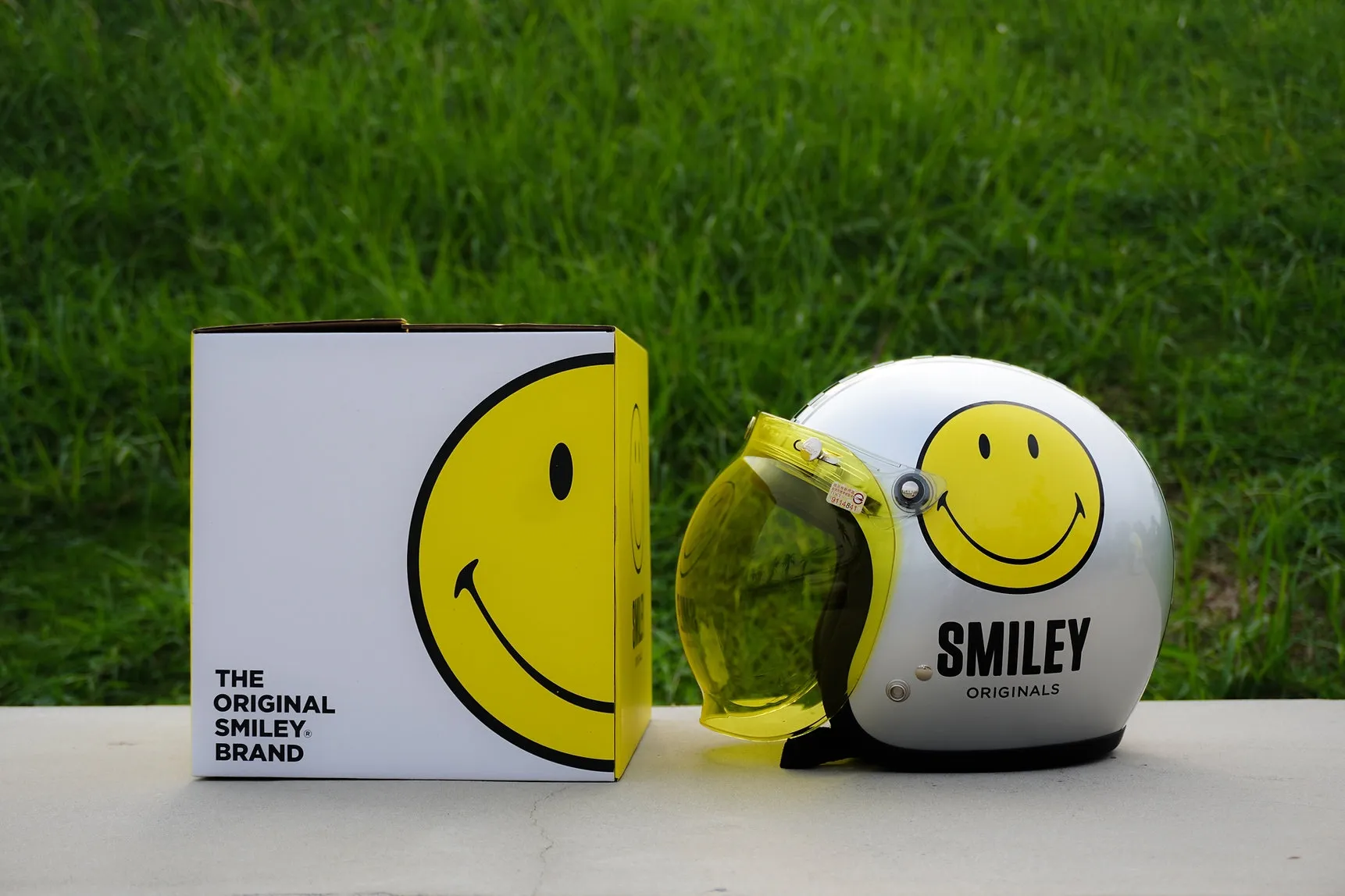 Gallop x SMILEY HELMET 黃色笑臉 聯名款 3/4 半罩安全帽
