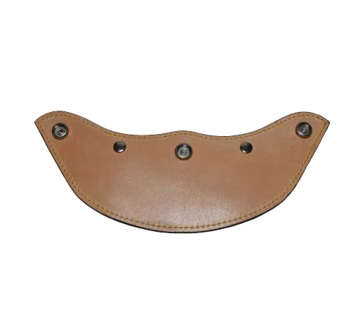 leather visor 手作皮革帽舌 - 銀釦 深綠色