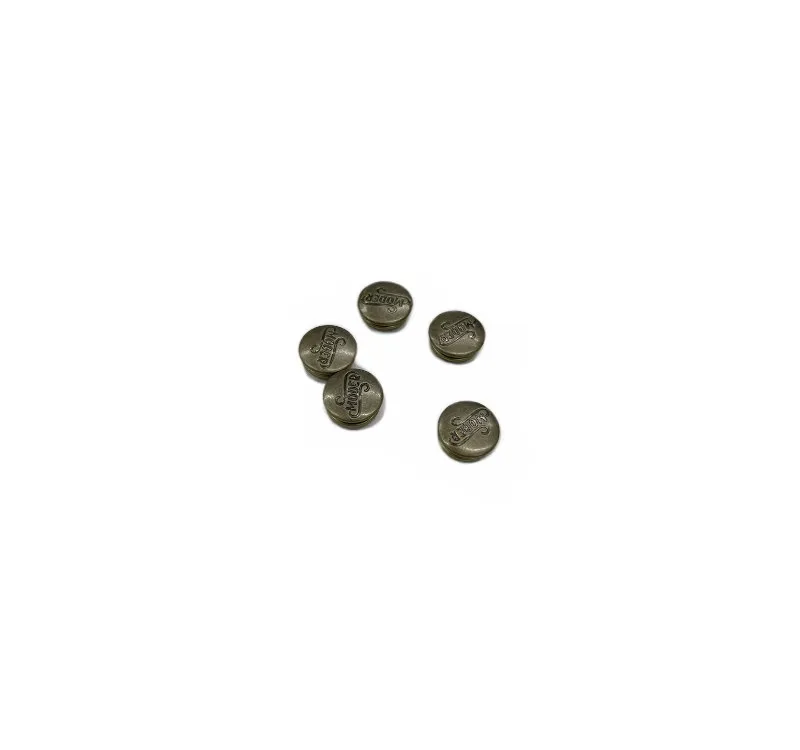 古銅色雕刻裝飾面釦(五顆)