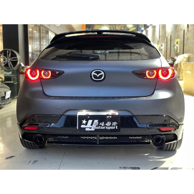 全新 MAZDA3 馬3 2019 2020 19 20 年 5D 5門 MZ版 後下巴 素材 ABS 亮黑