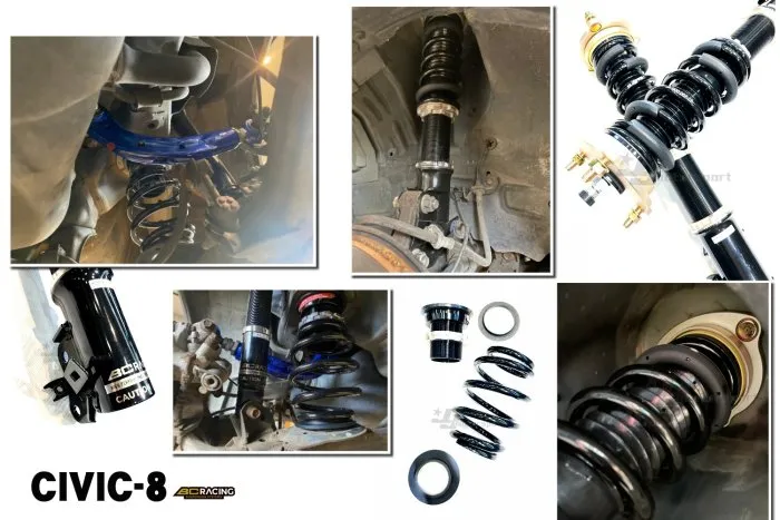 全新 HONDA 喜美8代 CIVIC8 K12 BC BR TYPE 30段阻尼 高低軟硬可調 避震器