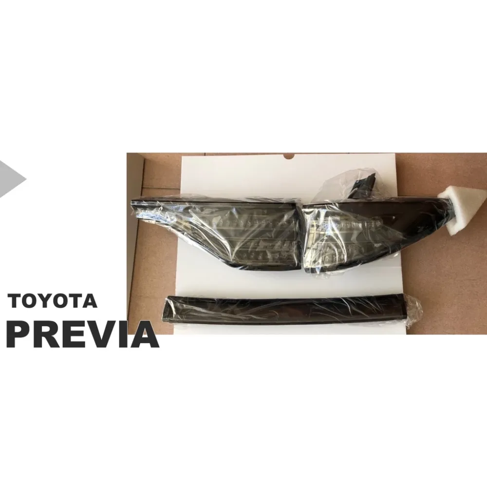 TOYOTA PREVIA 12 13 14 15 16 年 LED 光柱 流水方向燈 燻黑 尾燈 貫穿燈 後飾條