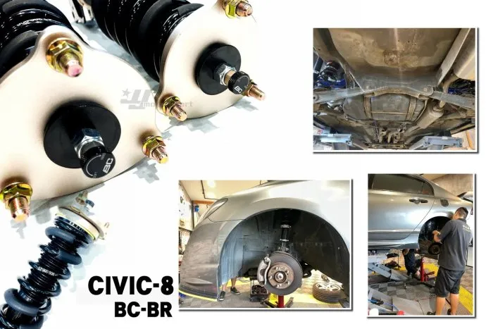 全新 HONDA 喜美8代 CIVIC8 K12 BC BR TYPE 30段阻尼 高低軟硬可調 避震器