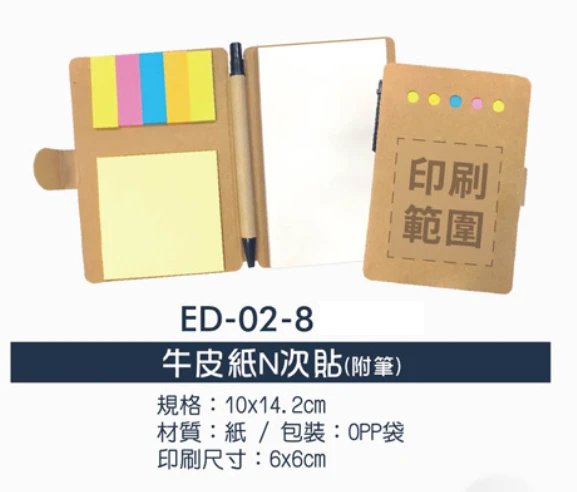 牛皮紙N次貼(附筆)