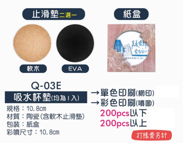 吸水杯墊(均為1入)