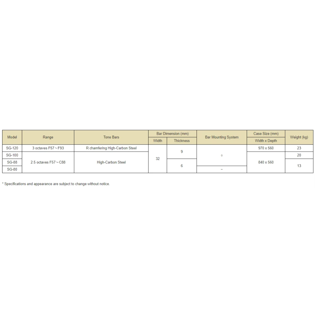 日本SAITO SG80立奏鐘琴-Concert Glockenspiel