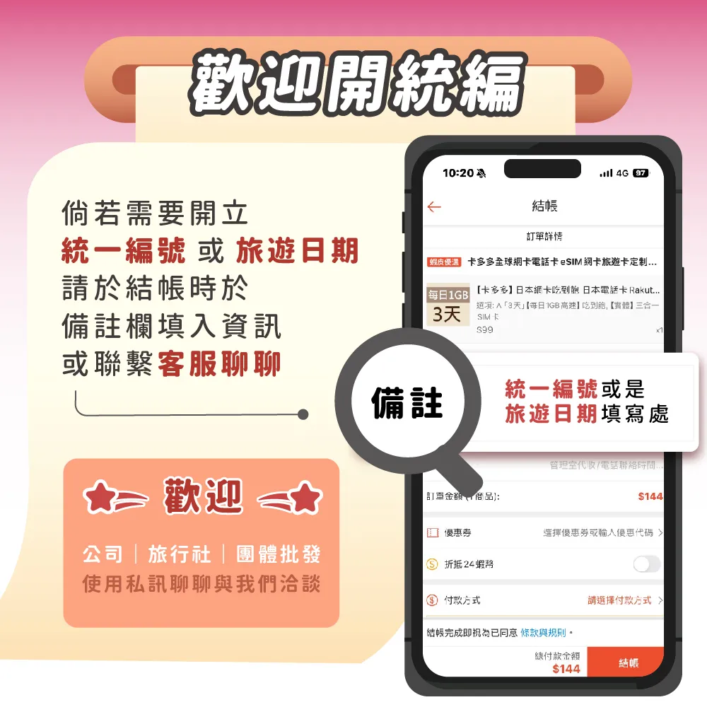 【香港、澳門】旅遊網路卡【每日方案】