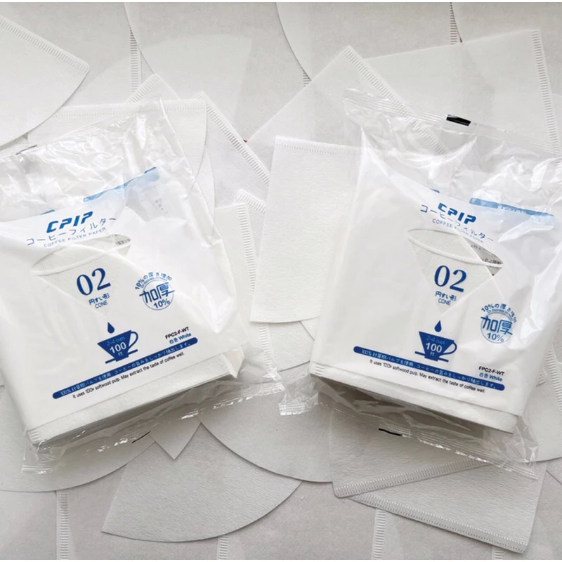 《〈〈錐形〉》》手沖咖啡濾紙2-4人｜日本製造｜白色