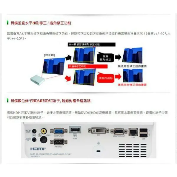 SHARP夏普 PG-CA60U WUXGA，6000流明 全封閉雷射投影機 無濾網設計 長效雷射光源 智能溫控系統