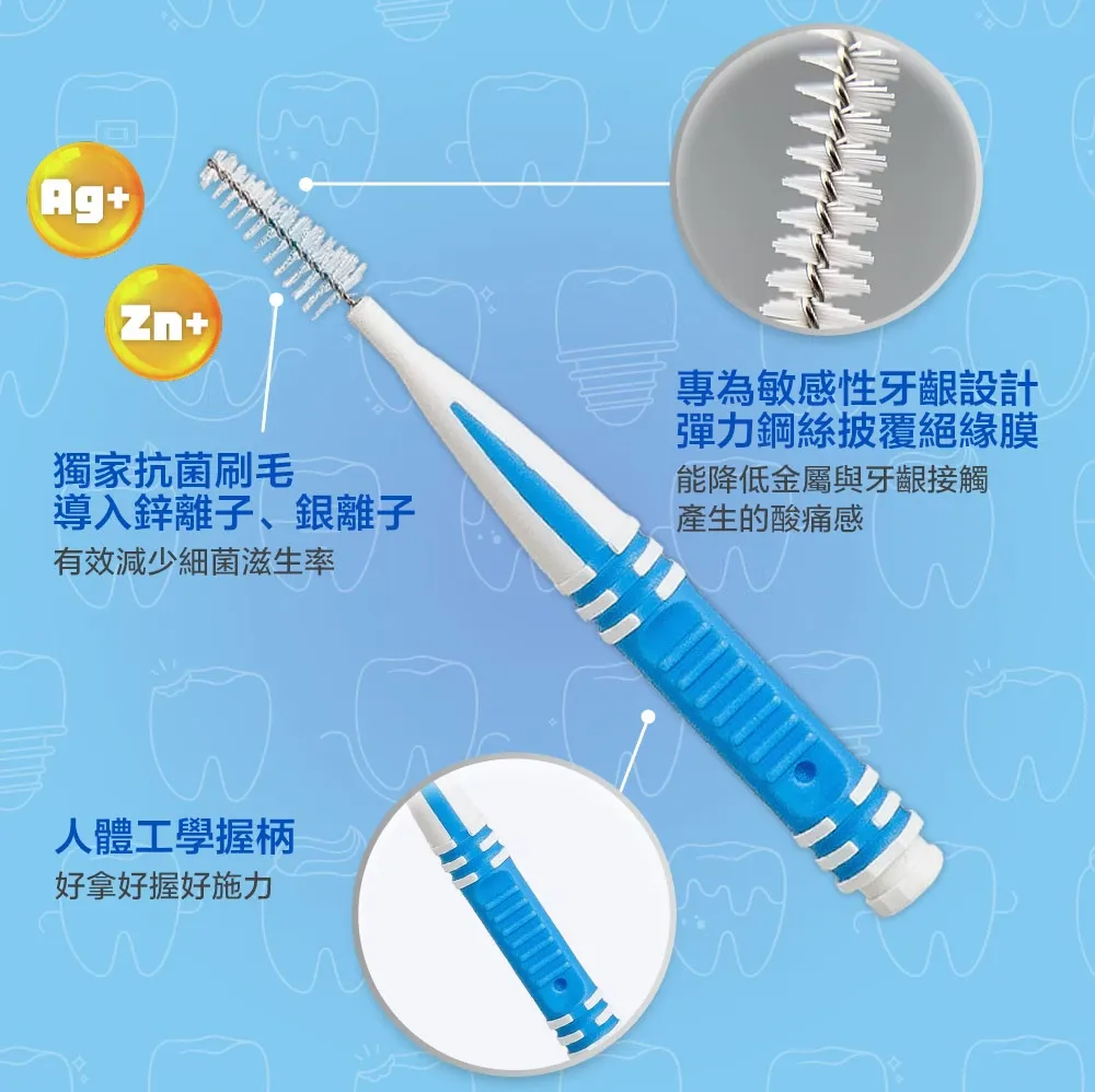 奈森克林 I型抗菌牙間刷齒間刷-SSS(10支/卡) 0.7MM