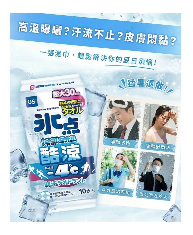 冰點酷涼超迷你濕巾-8抽3入