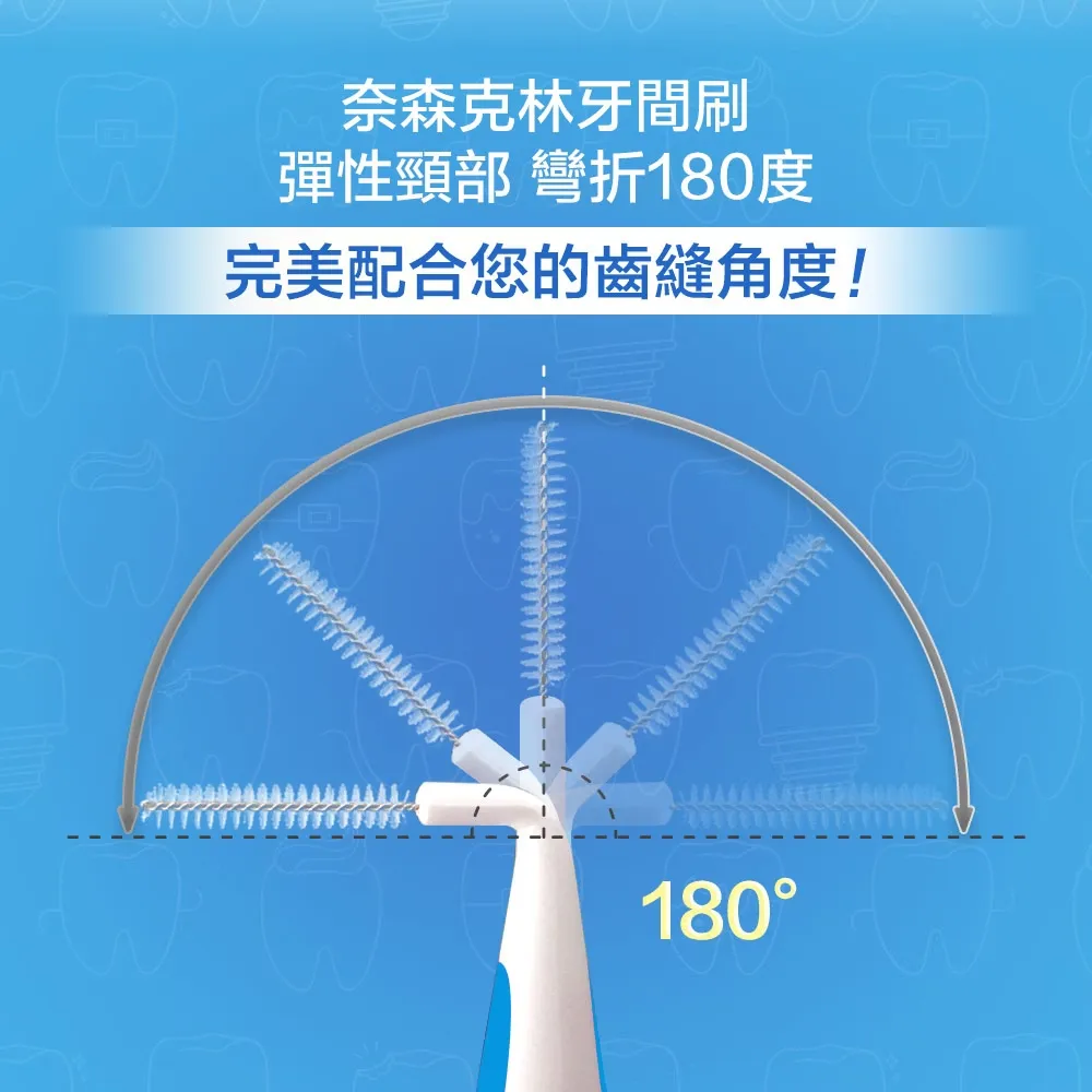 奈森克林 I型抗菌牙間刷齒間刷-S(10支/卡) 1.0MM
