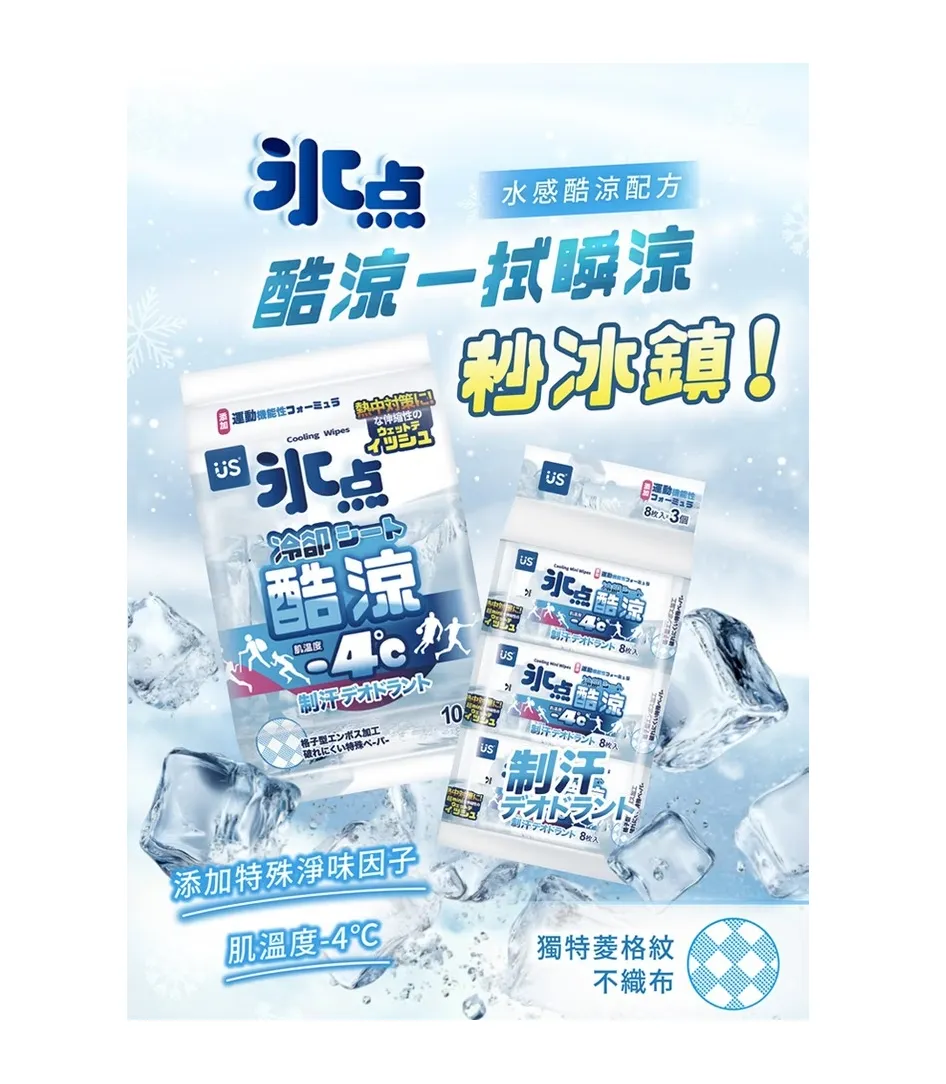 冰點酷涼超迷你濕巾-8抽3入