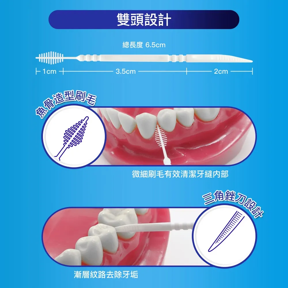 奈森克林 葉形雙效牙籤刷【單支包】150支