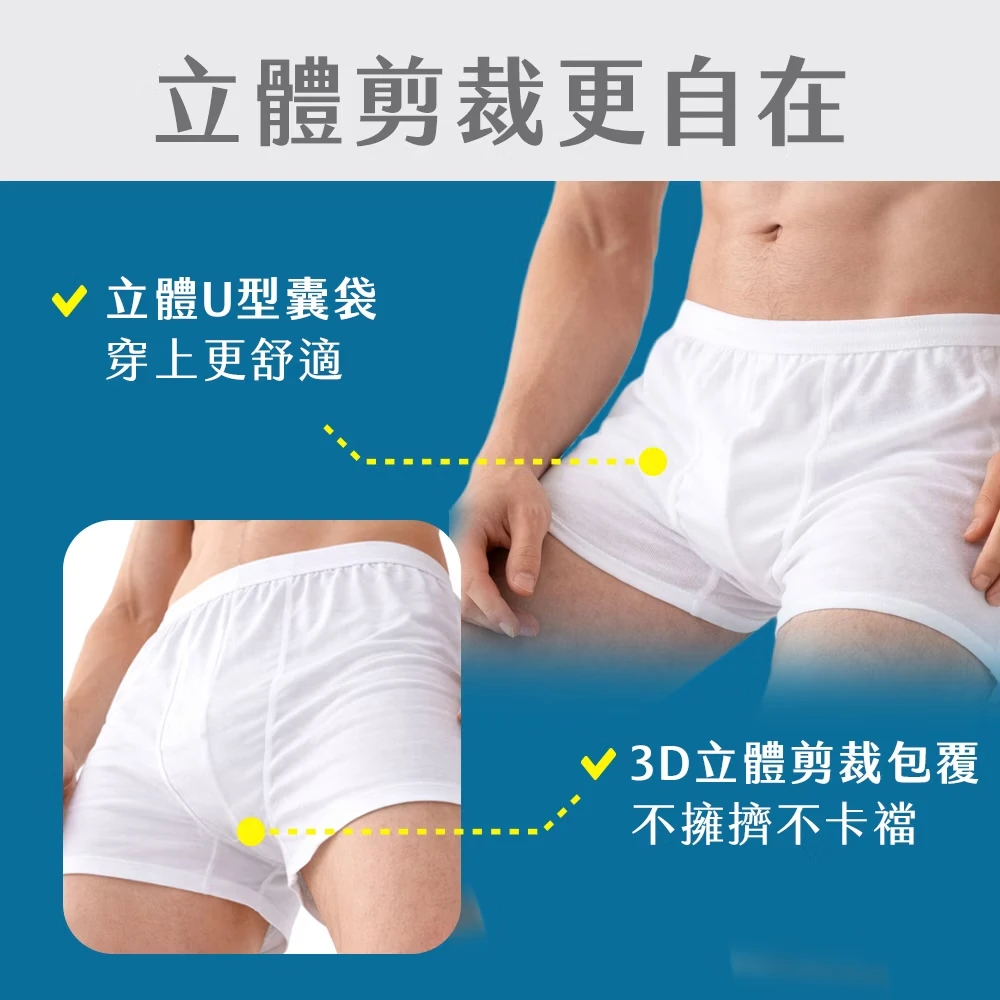 奈森克林【EO滅菌免洗褲】-男士款 【3入/袋】 免洗內褲
