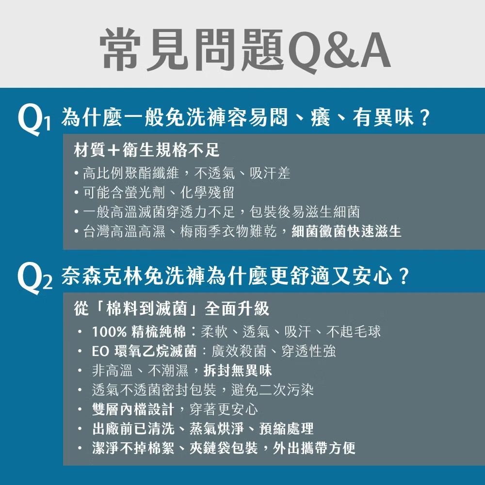 奈森克林【EO滅菌免洗褲】-男士款 【3入/袋】 免洗內褲