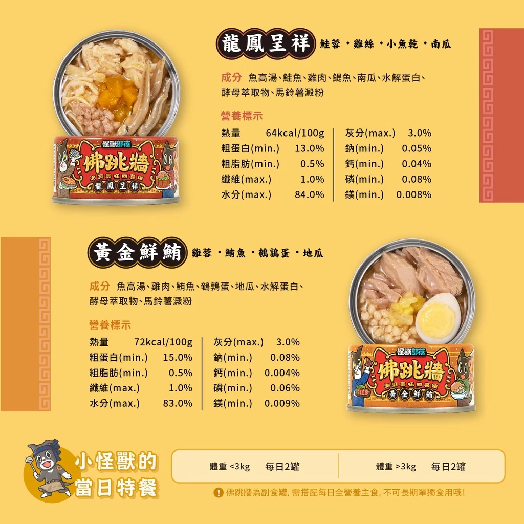 怪獸部落LitoMon 佛跳牆 澎湃美味四喜罐 80g 副食罐 犬貓副食