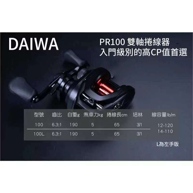 【LUREER】DAIWA 22 PR100 H 迷彩系列 小烏龜 雙軸捲線器 入門款 路亞