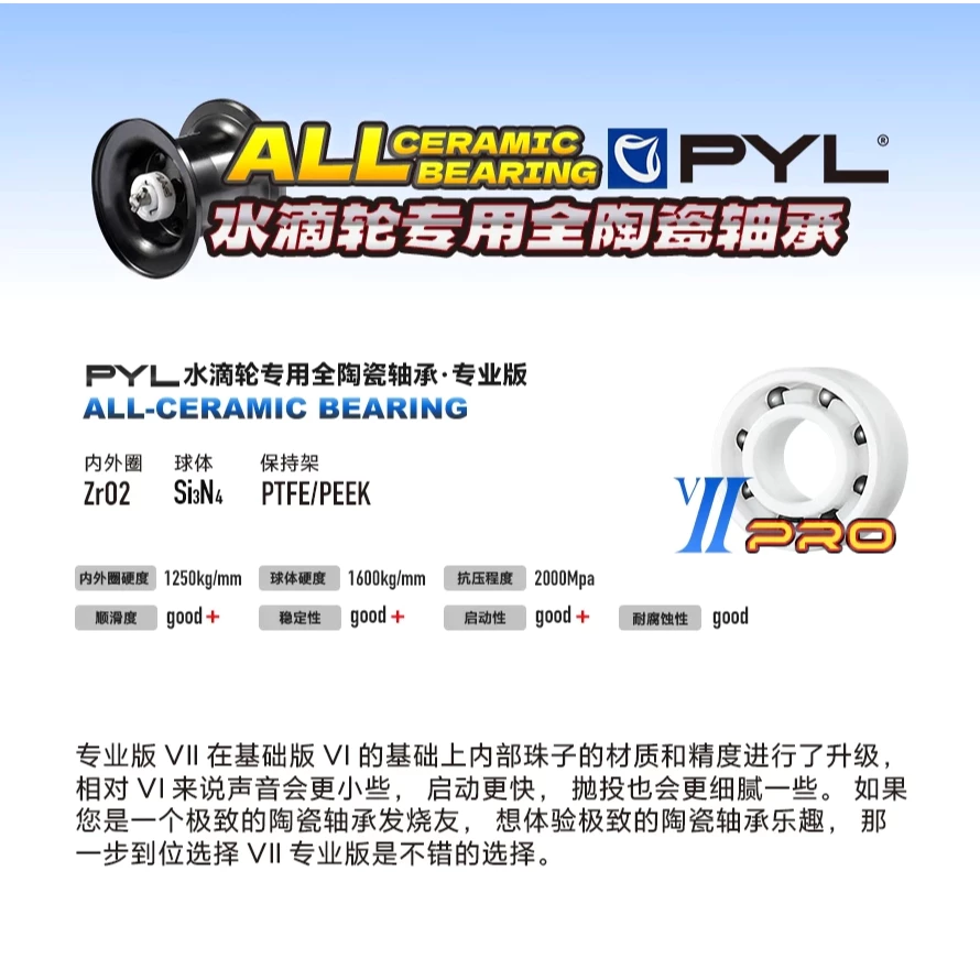 【LUREER】 PYL VII 全陶瓷軸承 水滴輪培林 捲線器改裝 ALL CERAMIC 高轉速 微物拋投