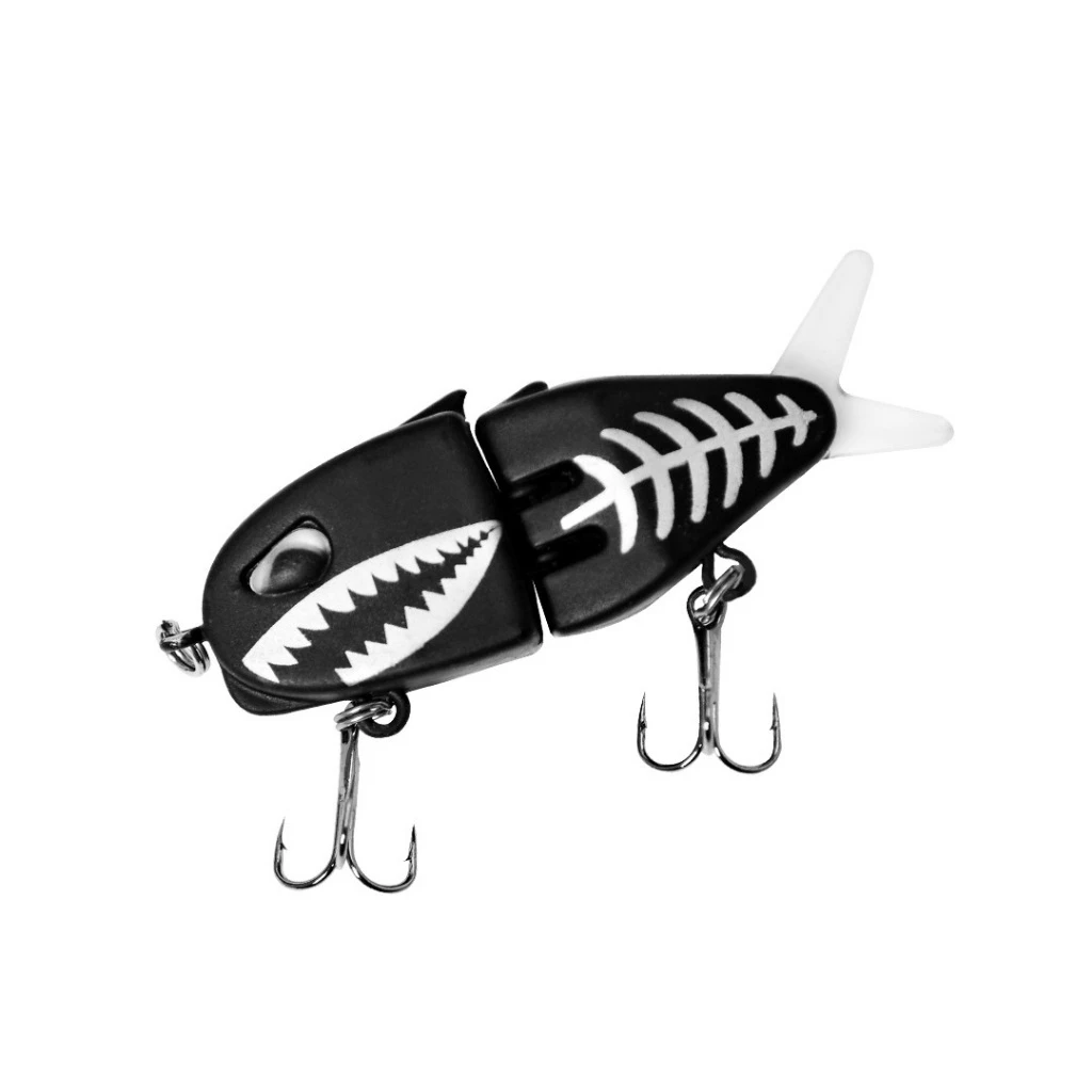 【LUREER】 MM60 卡通雙節魚 6克 <搭配三本鉤> 軟尾設計 路亞 多節魚 管池