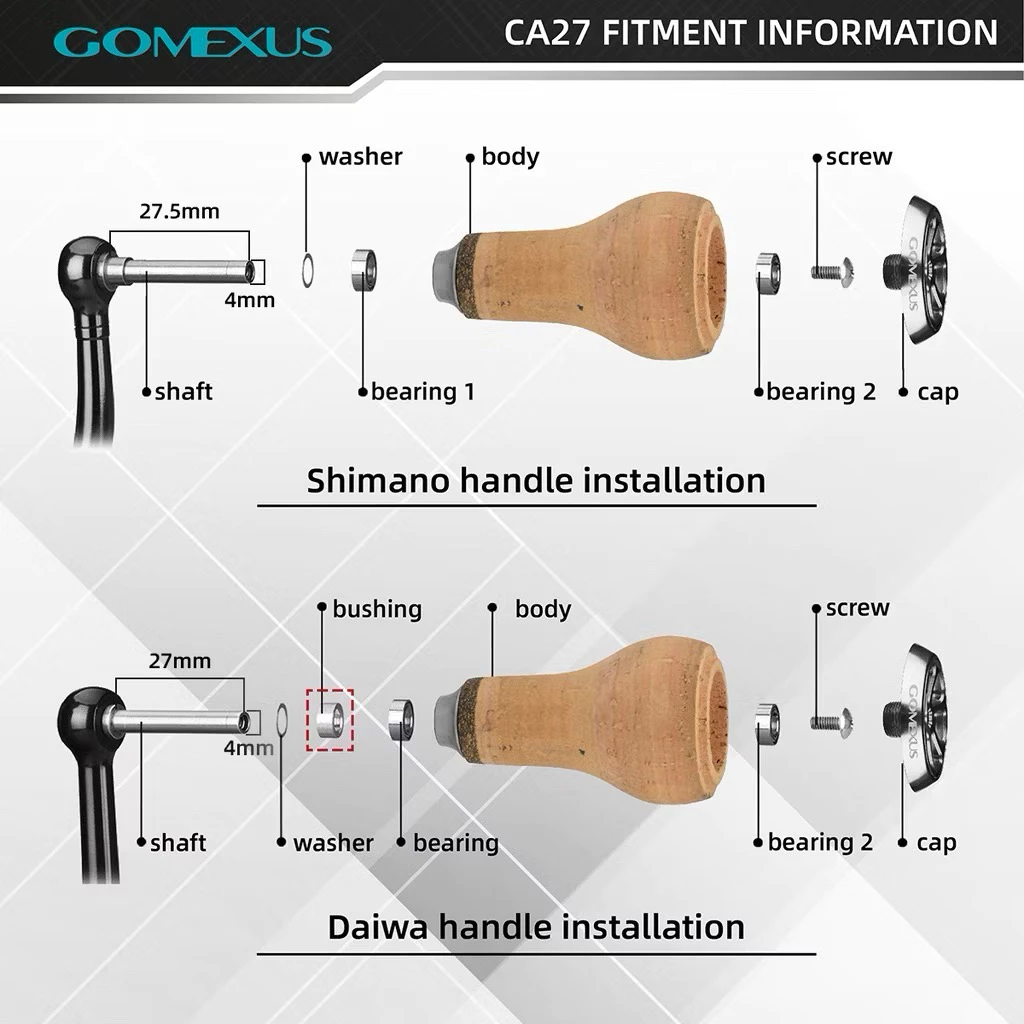 【LUREER】 GOMEXUS A27 TPE/軟木 握丸 27MM 捲線器改裝 小烏龜 紡車 路亞